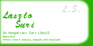 laszlo suri business card